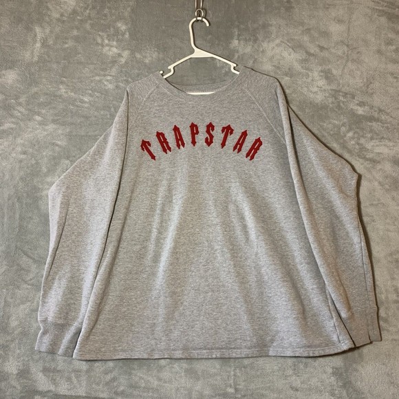 Trapstar | Sweaters | Trapstar Sweatshirt Adult Men 2xl Gray Red Lettering  Crew Long Sleeve Japan Read | Poshmark
